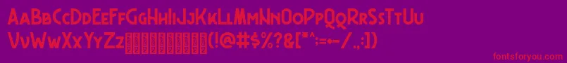 Freudian One Demo Font – Red Fonts on Purple Background