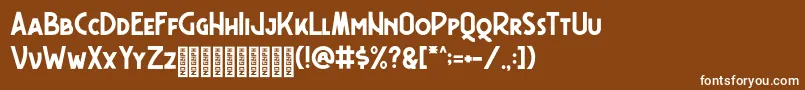 Freudian One Demo Font – White Fonts on Brown Background