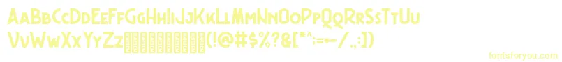 Freudian One Demo Font – Yellow Fonts on White Background