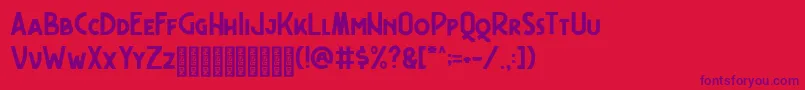 Freudian One Demo Font – Purple Fonts on Red Background