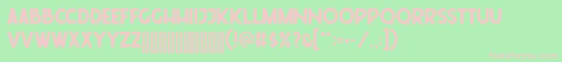 Freudian Two Demo Font – Pink Fonts on Green Background