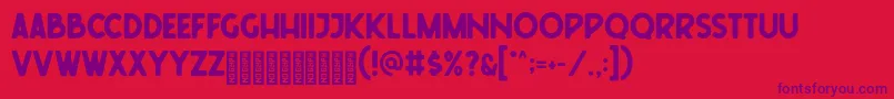 Freudian Two Demo Font – Purple Fonts on Red Background