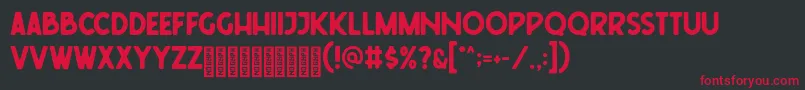 Freudian Two Demo Font – Red Fonts on Black Background
