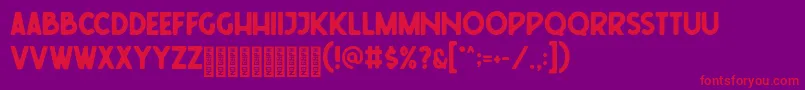 Freudian Two Demo Font – Red Fonts on Purple Background