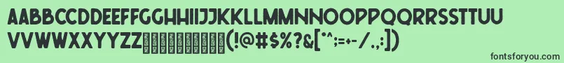 Freudian Two Demo Font – Black Fonts on Green Background