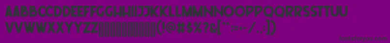 フォントFreudian Two Demo – 紫の背景に黒い文字