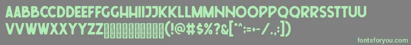 Freudian Two Demo Font – Green Fonts on Gray Background