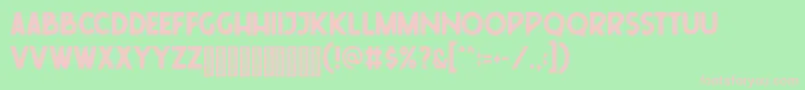 Freudian Two Demo Font – Pink Fonts on Green Background