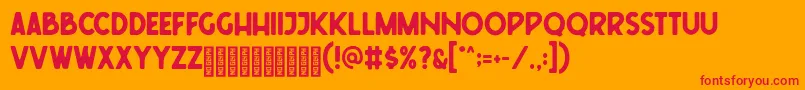 Freudian Two Demo Font – Red Fonts on Orange Background