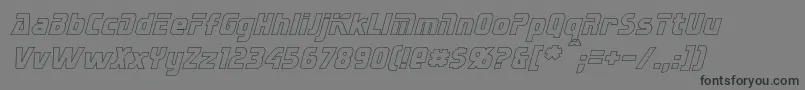 SternbachHollowItalic Font – Black Fonts on Gray Background
