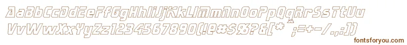 SternbachHollowItalic-fontti – ruskeat fontit valkoisella taustalla