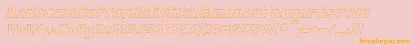 SternbachHollowItalic Font – Orange Fonts on Pink Background