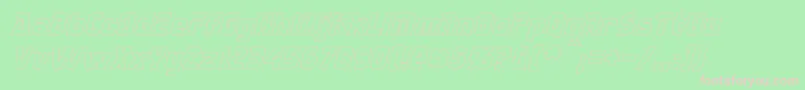 SternbachHollowItalic Font – Pink Fonts on Green Background