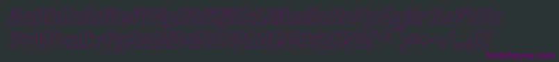 SternbachHollowItalic Font – Purple Fonts on Black Background