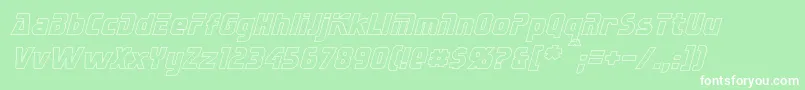 SternbachHollowItalic Font – White Fonts on Green Background