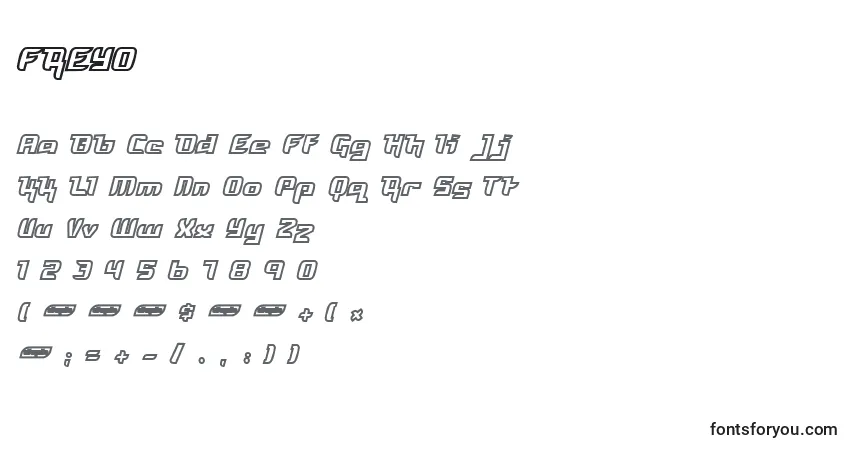 Шрифт FREYO    (127241) – алфавит, цифры, специальные символы