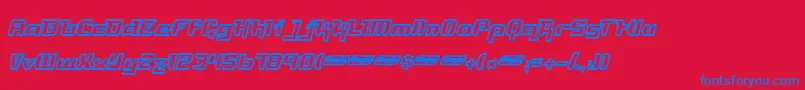FREYO    Font – Blue Fonts on Red Background