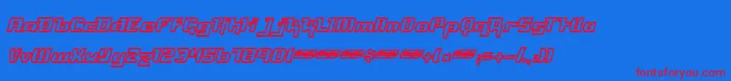 FREYO    Font – Red Fonts on Blue Background