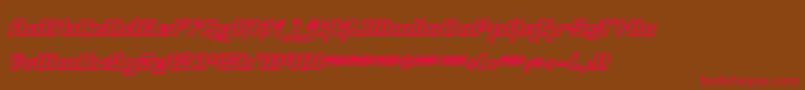 FREYO    Font – Red Fonts on Brown Background