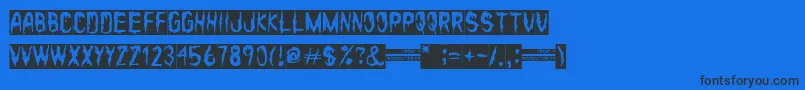 Friday 14 Font – Black Fonts on Blue Background