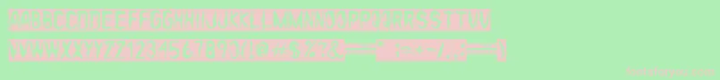 Friday 14 Font – Pink Fonts on Green Background