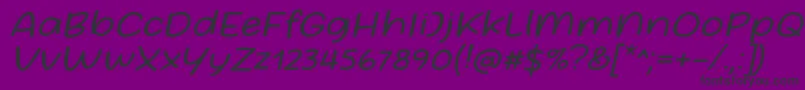 Friday October Twelve Font by Situjuh 7NTypes Italic-Schriftart – Schwarze Schriften auf violettem Hintergrund