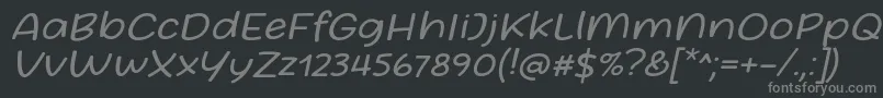 Friday October Twelve Font by Situjuh 7NTypes Italic Font – Gray Fonts on Black Background