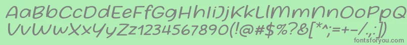 Police Friday October Twelve Font by Situjuh 7NTypes Italic – polices grises sur fond vert