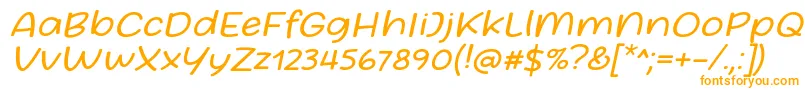 Friday October Twelve Font by Situjuh 7NTypes Italic Font – Orange Fonts on White Background