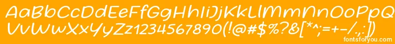Friday October Twelve Font by Situjuh 7NTypes Italic Font – White Fonts on Orange Background