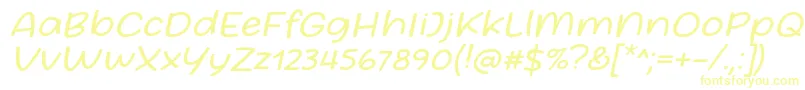 フォントFriday October Twelve Font by Situjuh 7NTypes Italic – 黄色のフォント