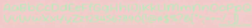 Friday October Twelve Font by Situjuh 7NTypes Regular Font – Green Fonts on Pink Background