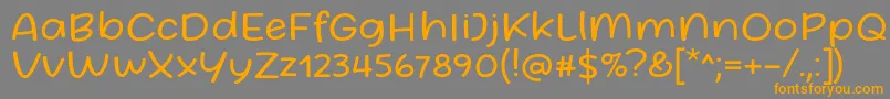 Friday October Twelve Font by Situjuh 7NTypes Regular-Schriftart – Orangefarbene Schriften auf grauem Hintergrund