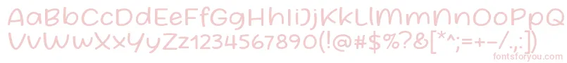 フォントFriday October Twelve Font by Situjuh 7NTypes Regular – 白い背景にピンクのフォント