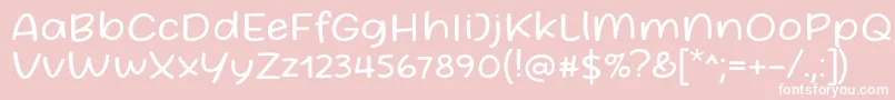 Friday October Twelve Font by Situjuh 7NTypes Regular Font – White Fonts on Pink Background