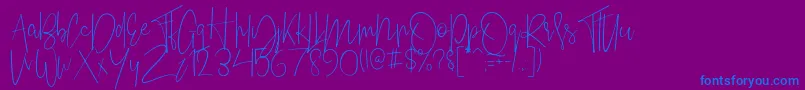 Шрифт friday Sunday personal Use – синие шрифты на фиолетовом фоне
