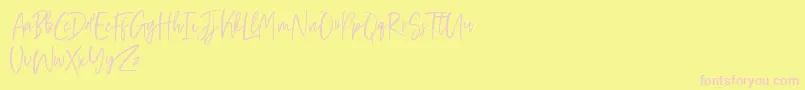 Friday Vibes Font – Pink Fonts on Yellow Background