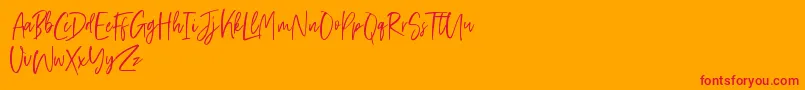 Friday Vibes Font – Red Fonts on Orange Background