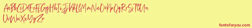 Friday Vibes Font – Red Fonts on Yellow Background