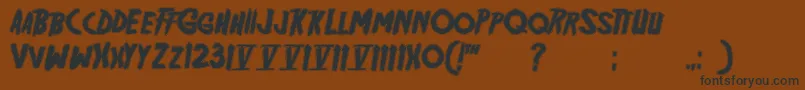 Czcionka Friday13 Bonus NFI – czarne czcionki na brązowym tle