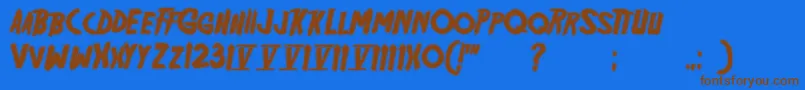 Friday13 Bonus NFI-fontti – ruskeat fontit sinisellä taustalla