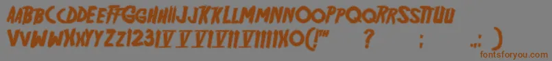 Czcionka Friday13 Bonus NFI – brązowe czcionki na szarym tle