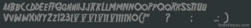 Friday13 Bonus NFI-fontti – harmaat kirjasimet mustalla taustalla