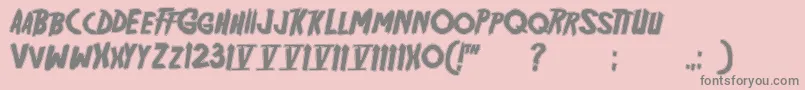 Czcionka Friday13 Bonus NFI – szare czcionki na różowym tle