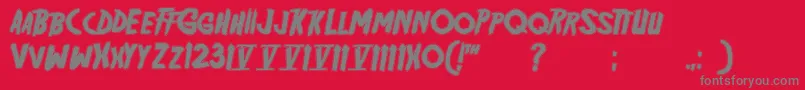 Friday13 Bonus NFI Font – Gray Fonts on Red Background