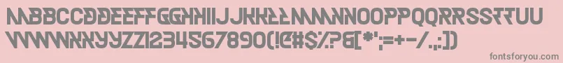 フォントFriend Head – ピンクの背景に灰色の文字