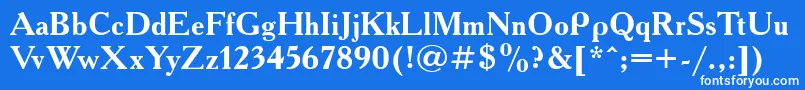フォントAcademyosttBold – 青い背景に白い文字