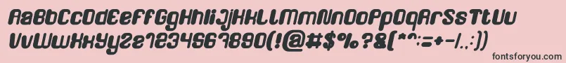 fuente FRIENDLY ROBOT Bold Italic – Fuentes Negras Sobre Fondo Rosa