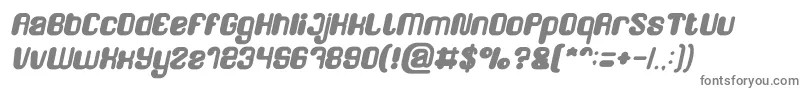 フォントFRIENDLY ROBOT Bold Italic – 灰色のフォント