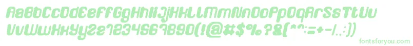 fuente FRIENDLY ROBOT Bold Italic – Fuentes Verdes Sobre Fondo Blanco